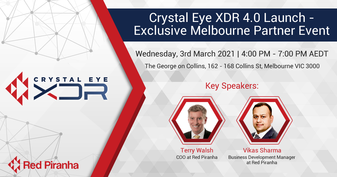 Crystal Eye XDR 4.0 Launch Exclusive Melbourne Partner Event Red